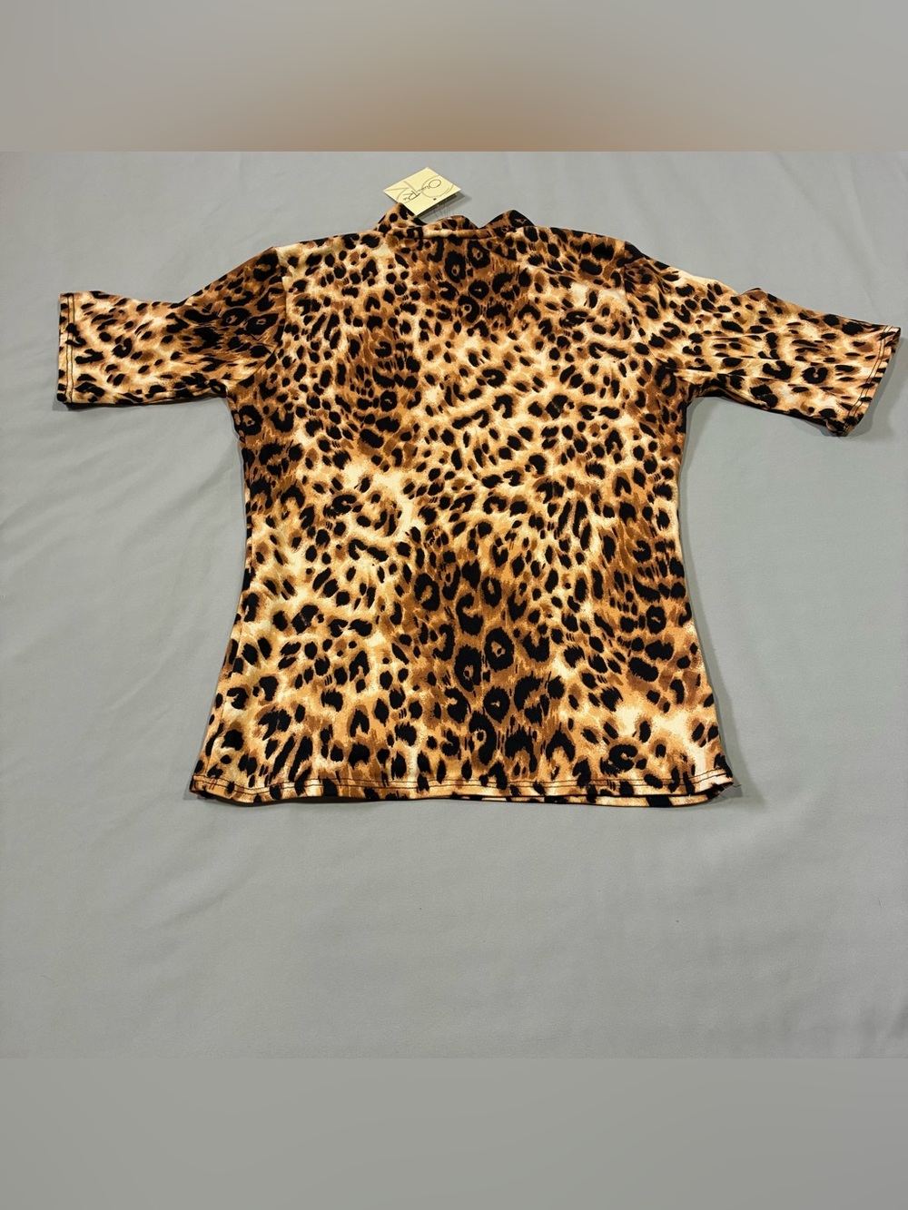 Olivia Rae Leopard Print Short Sleeve Tee - Brown & Black